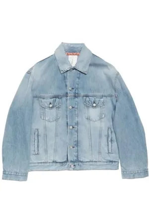Acne Studios Kurtki, Mężczyzna, Niebieski, L, Bawełna, Stylowa kurtka jeansowa