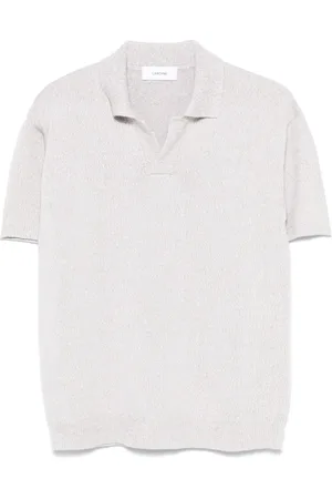LARDINI Koszulki, Mężczyzna, Szary, M, Dzianinowa koszulka polo