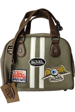 Von Dutch Torebki, Kobieta, Zielony, ONE SIZE, Len, Dżinsowa torebka z różnymi kieszeniami wewnętrznymi