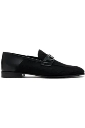 Salvatore Ferragamo Buty, Mężczyzna, Czarny, 41 EU, Skóra, Skórzane mokasyny