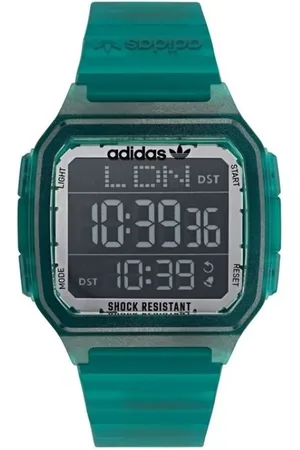 adidas Akcesoria, Mężczyzna, Zielony, ONE SIZE, Zielony Zegarek Kwarcowy Cyfrowy z Żywicy