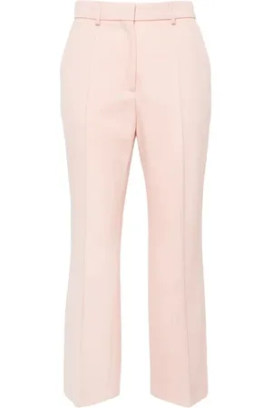 Lanvin Spodnie, Kobieta, Różowy, S, Wełna, Spodnie Cropped