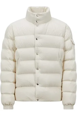 Moncler Kurtki, Mężczyzna, Biały, L, Poliester, Krótka kurtka puchowa Lule