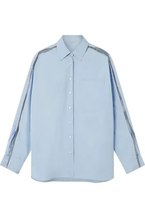 Stella McCartney Bluzki, Kobieta, Niebieski, S, Bawełna, Błękitna Koszula