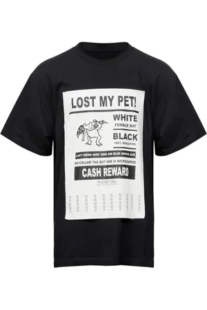 Maison Margiela Koszulki, Mężczyzna, Czarny, M, Bawełna, T-shirt z nadrukiem graficznym z okrągłym dekoltem