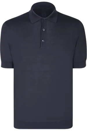 LARDINI Koszulki, Mężczyzna, Niebieski, S, Bawełna, Bawełniana Koszulka Polo