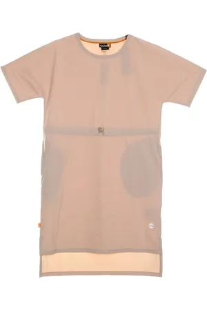 Timberland Sukienki, Kobieta, Różowy, S, Nylon, Sukienka T-shirtowa