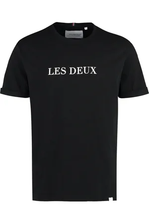 Les Deux Koszulki, Mężczyzna, Czarny, S, Bawełna, Bawełniany T-Shirt z Logo