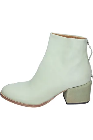 Moma Buty, Kobieta, Zielony, 36 EU, Skóra, Botki skórzane w stylu vintage