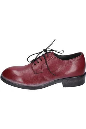Moma Buty, Kobieta, Czerwony, 37 EU, Skóra, Eleganckie buty w stylu vintage ze skóry