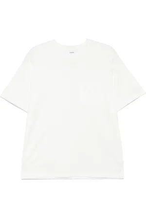 LARDINI Koszulki, Mężczyzna, Biały, M, Bawełna, Biały T-shirt z bawełny z kieszenią