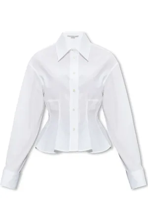 Stella McCartney Bluzki, Kobieta, Biały, M, Bawełna, Koszula Peplum