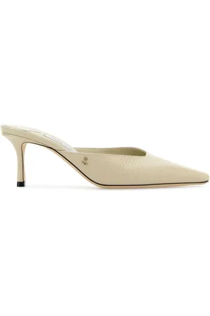 Jimmy Choo Buty, Kobieta, Beżowy, 38 1/2 EU, Piaskowe Skórzane Vivi Mules