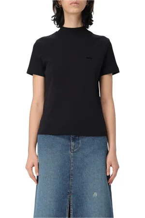 A.P.C. Koszulki, Kobieta, Czarny, S, Bawełna, Stylowy T-Shirt