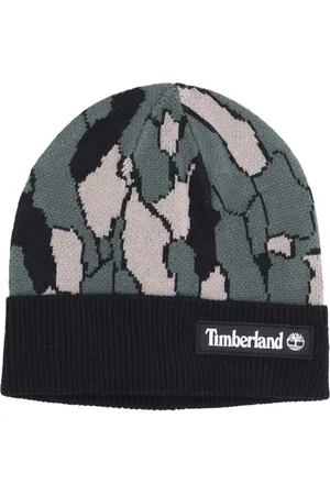 Timberland Akcesoria, Mężczyzna, Zielony, ONE SIZE, Czapka Beanie z Dzianiny w Kamuflażu