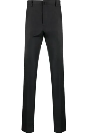 Lanvin Spodnie, Mężczyzna, Szary, M, Wełna, Spodnie Slim-Cut