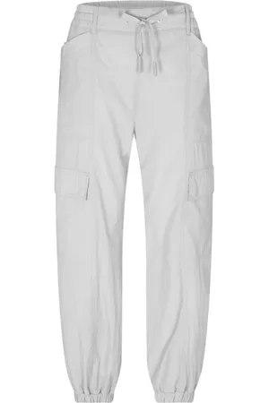 Moncler Spodnie, Kobieta, Szary, S, Bawełna, Spodnie Cargo z Logo