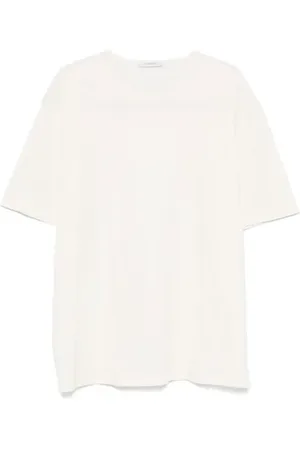 LEMAIRE Koszulki, Kobieta, Beżowy, XL, Bawełna, Casualowa bawełniana koszulka