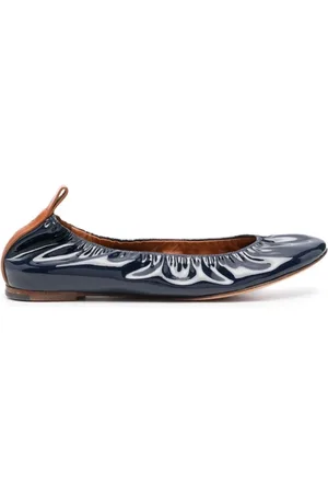 Lanvin Buty, Kobieta, Niebieski, 38 EU, Skóra, Baleriny The Ballerina Flat In Patent Leather