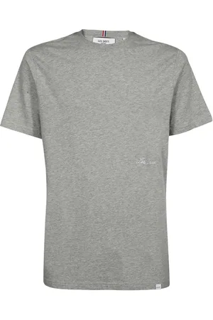Les Deux Koszulki, Mężczyzna, Szary, S, Bawełna, T-shirt z nadrukiem logo i trójkolorowym detalem