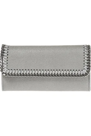 Stella McCartney Akcesoria, Kobieta, Szary, ONE SIZE, Zamsz, Portfel Falabella