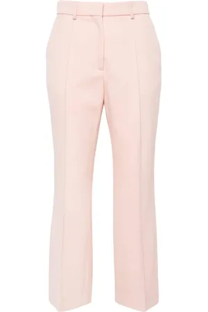 Lanvin Spodnie, Kobieta, Różowy, S, Wełna, Łososiowo Różowe Spodnie Capri
