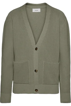 LARDINI Swetry, Mężczyzna, Zielony, S, Bawełna, Maglia Cardigan