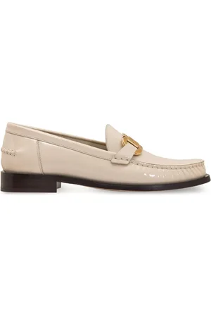 Salvatore Ferragamo Buty, Kobieta, Biały, 40 EU, Skóra, Płaskie mokasyny