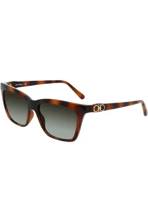 Salvatore Ferragamo Akcesoria, Kobieta, brązowy, ONE SIZE, Brązowe okulary przeciwsłoneczne