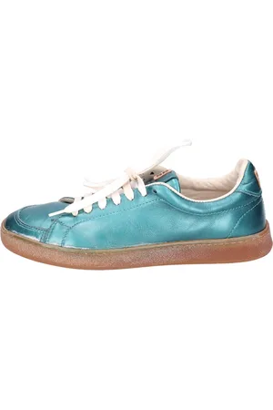 Moma Buty, Kobieta, Zielony, 37 EU, Skóra, Vintage Skórzane Sneakersy