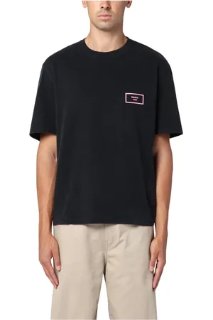 MARTINE ROSE Koszulki, Mężczyzna, Czarny, S, T-shirt z krótkim rękawem i okrągłym dekoltem