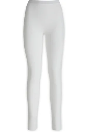 Salvatore Ferragamo Spodnie, Kobieta, Biały, S, Bawełna, Eleganckie i wygodne legginsy
