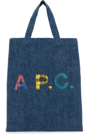 A.P.C. Torebki, Kobieta, Niebieski, ONE SIZE, Denim, Denim Mini Lou Shopping Bag