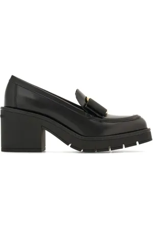 Salvatore Ferragamo Buty, Kobieta, Czarny, 39 1/2 EU, Skóra, Czółenka na Obcasie