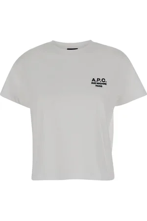 A.P.C. Koszulki, Kobieta, Biały, S, Bawełna, Boxy Rue Madame T-shirt