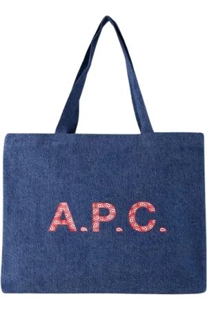 A.P.C. Torebki, Mężczyzna, Niebieski, ONE SIZE, Bawełna, Torba Shopper Diane