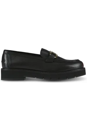 Salvatore Ferragamo Buty, Kobieta, Czarny, 36 EU, Skóra, Mokasyny Double Gancio