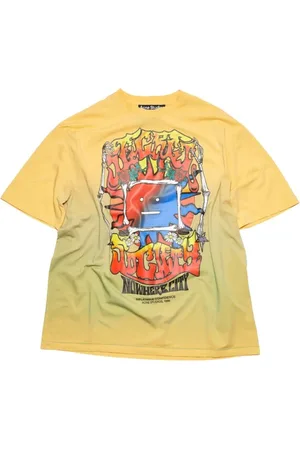 Acne Studios Koszulki, Mężczyzna, Żółty, L, Bawełna, Żółto-brązowy T-shirt