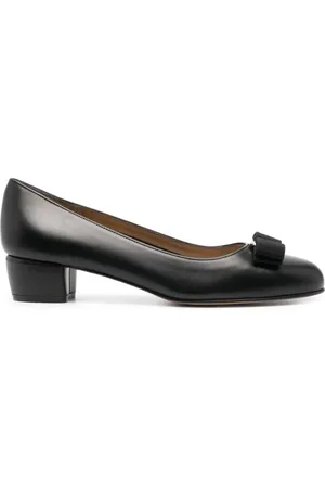 Salvatore Ferragamo Buty, Kobieta, Czarny, 37 EU, Skóra, Czółenka Nero Vara 1