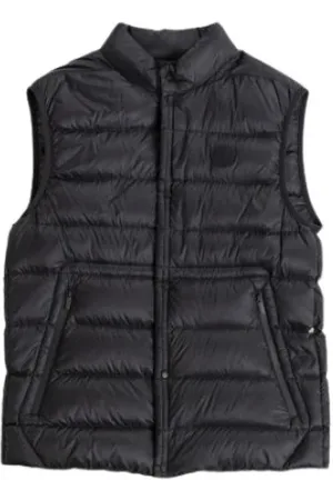 Moncler Kurtki, Mężczyzna, Zielony, L, Bezrękawnik puchowy z zamkiem błyskawicznym