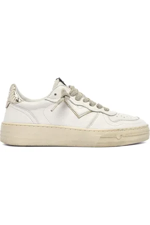 4b12 Buty, Kobieta, Biały, 40 EU, Skóra, Białe skórzane sneakersy