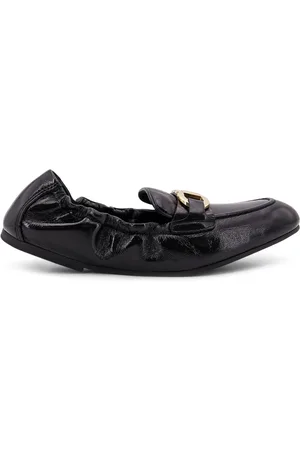 Salvatore Ferragamo Buty, Kobieta, Czarny, 37 EU, Skóra, Deconstructed Skórzane Mokasyny z Złotym Detalem