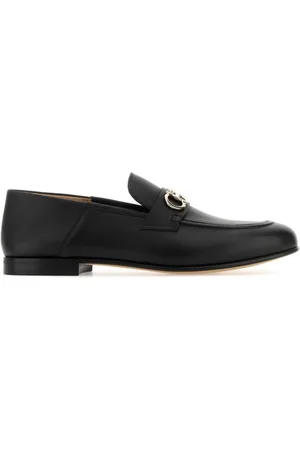 Salvatore Ferragamo Buty, Mężczyzna, Czarny, 39 EU, Skóra, Czarne skórzane mokasyny Gin