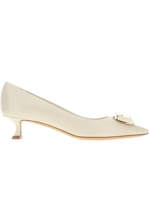 Salvatore Ferragamo Buty, Kobieta, Beżowy, 38 1/2 EU, Skóra, Czółenka Obcasy na Obcasie
