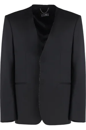 Maison Margiela Kurtki, Mężczyzna, Czarny, M, Wełna, Klasyczna marynarka z mieszanki wełny