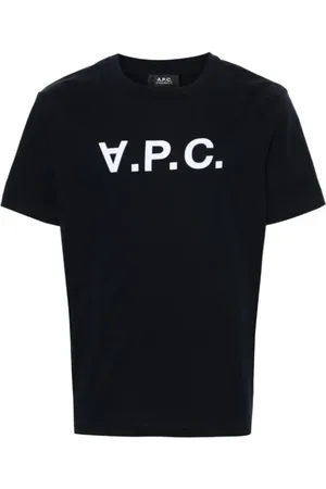 A.P.C. Koszulki, Mężczyzna, Niebieski, M, Bawełna, Standardowy T-Shirt Grand