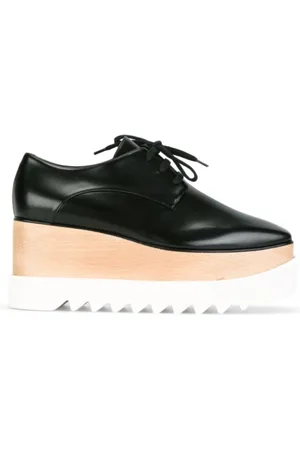 Stella McCartney Buty, Kobieta, Czarny, 39 EU, Skóra, Sznurowane botki na koturnie Elyse