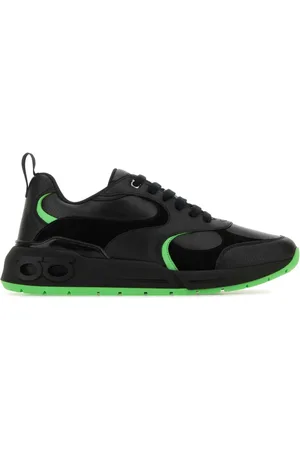 Salvatore Ferragamo Buty, Mężczyzna, Czarny, 38 EU, Skóra, Czarne skórzane sneakersy Cosimina