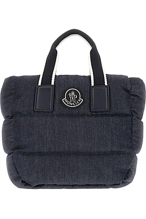 Moncler Torebki, Kobieta, Niebieski, ONE SIZE, Skóra, Stylowa Torba na Ramię