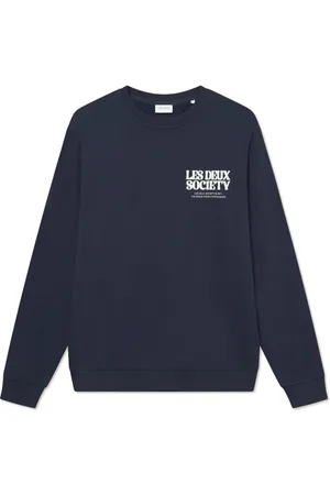 Les Deux Bluzy, Mężczyzna, Niebieski, S, Bawełna, Bawełniana bluza Society